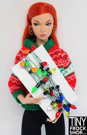 12" Fashion Doll Mini Faux Christmas Lights