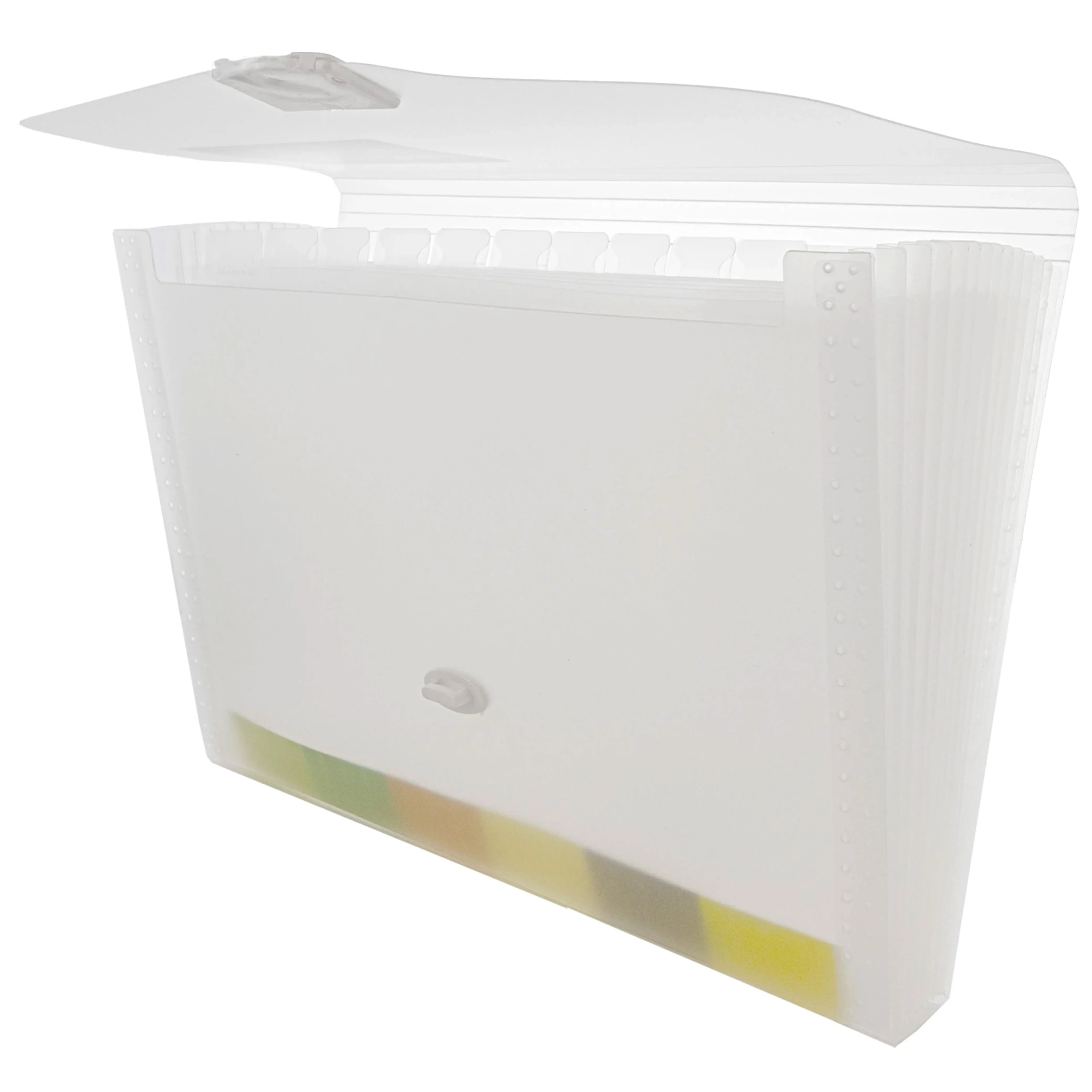 2 Large Expandable 13 Pocket File Folder Paper Organizer Accordion Office Clear