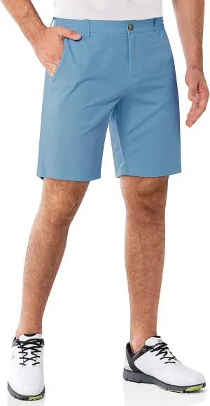 33,000ft Men's Golf Shorts 9" Dry Fit Stretch Golf Short UPF 50  Lightweight Flat Front Golf Shorts with Pockets