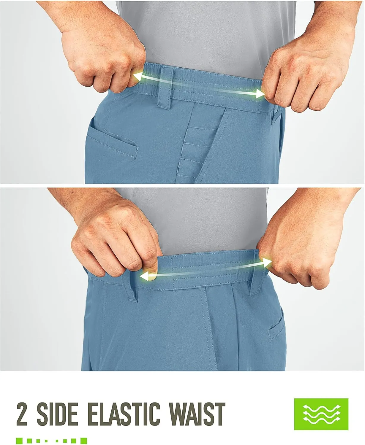 33,000ft Men's Golf Shorts 9" Dry Fit Stretch Golf Short UPF 50  Lightweight Flat Front Golf Shorts with Pockets