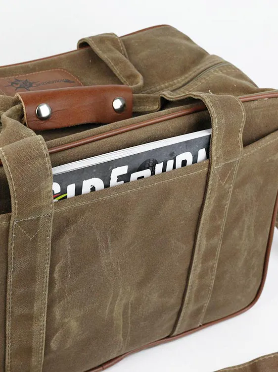 Acme Moto 33L Waxed Canvas Traveler Bag