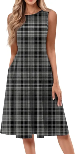 ADHOWBEW Easter Dresses for Women 2025 Casual Flowy Sexy Plus Size Sleeveless Vacation Tropical Dresses