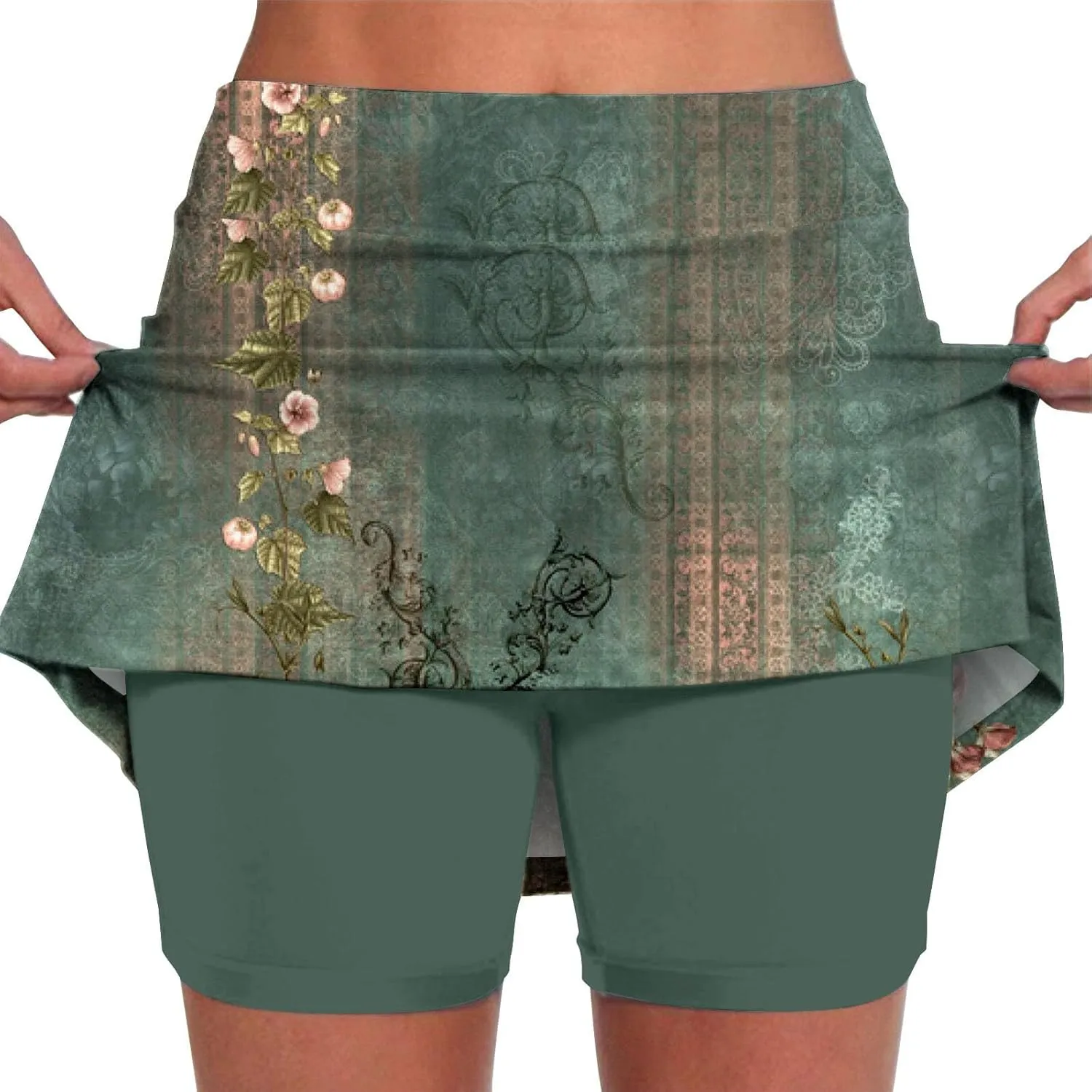 aihihe Skirts for Women Work Casual Long Skirts with Shorts for Women Trendy Summer Womens Shorts Casual Plus Size