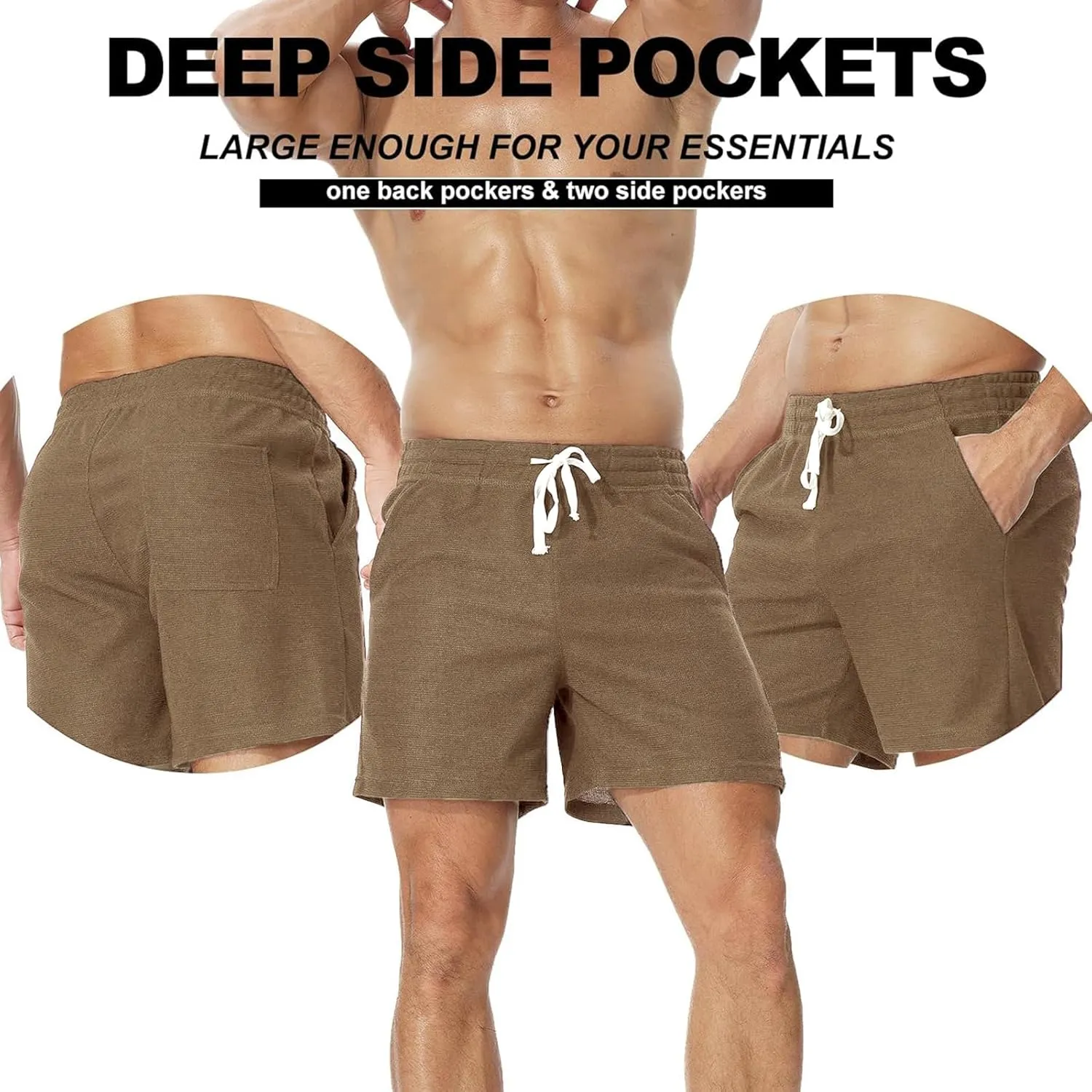 AIMPACT Mens Athletic Sweat Shorts 5.5" Elastic Waist Casual Pajama Short with Pocket Gym Workout Short Shorts for Men