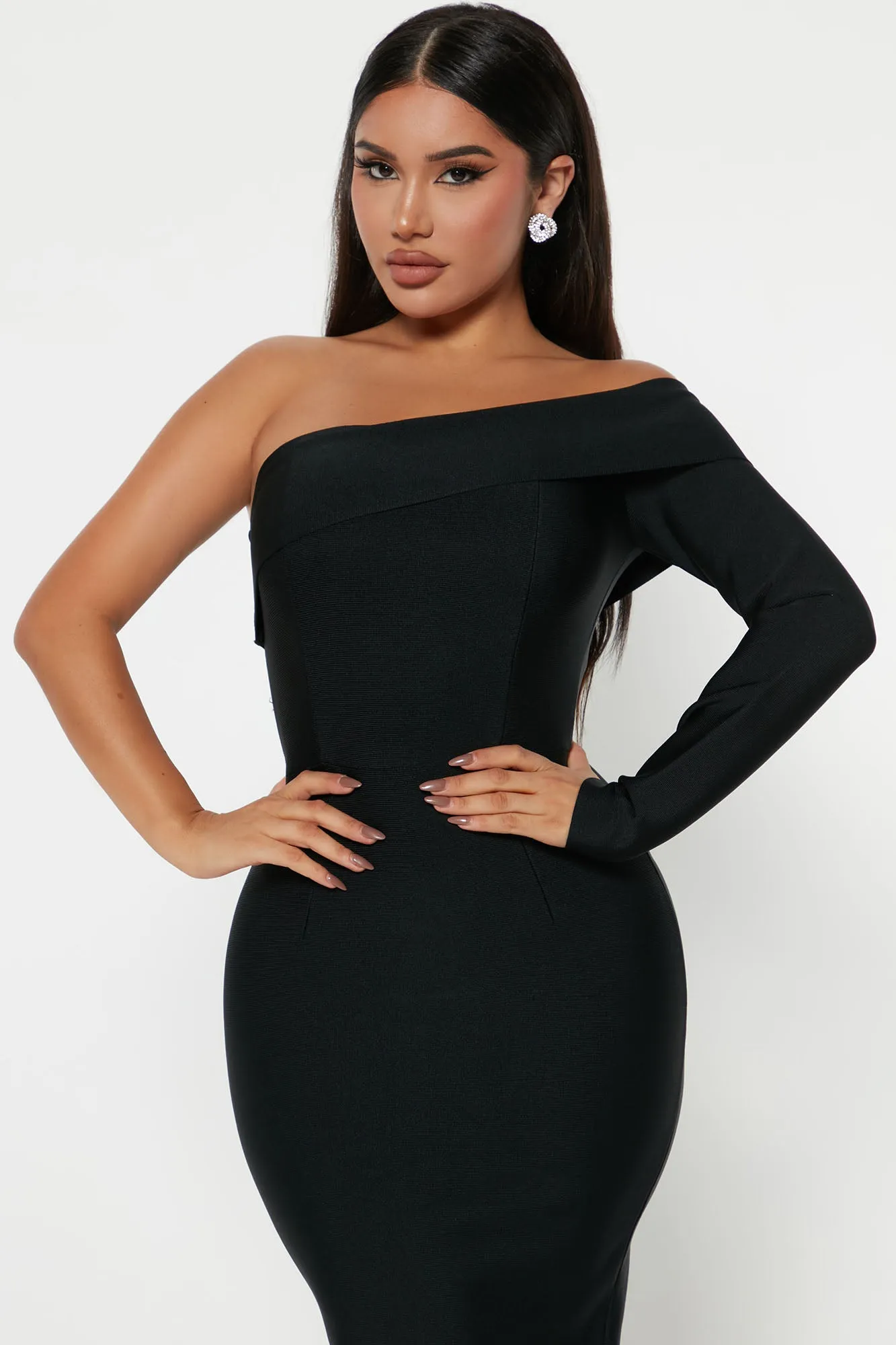All About Love Bandage Midi Dress - Black