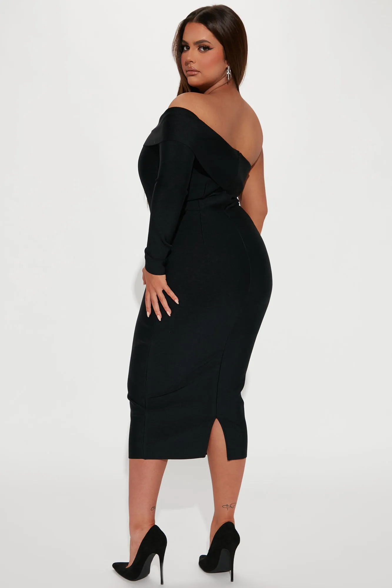 All About Love Bandage Midi Dress - Black