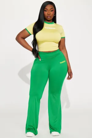 Almost Famous Pant Set - Green/combo