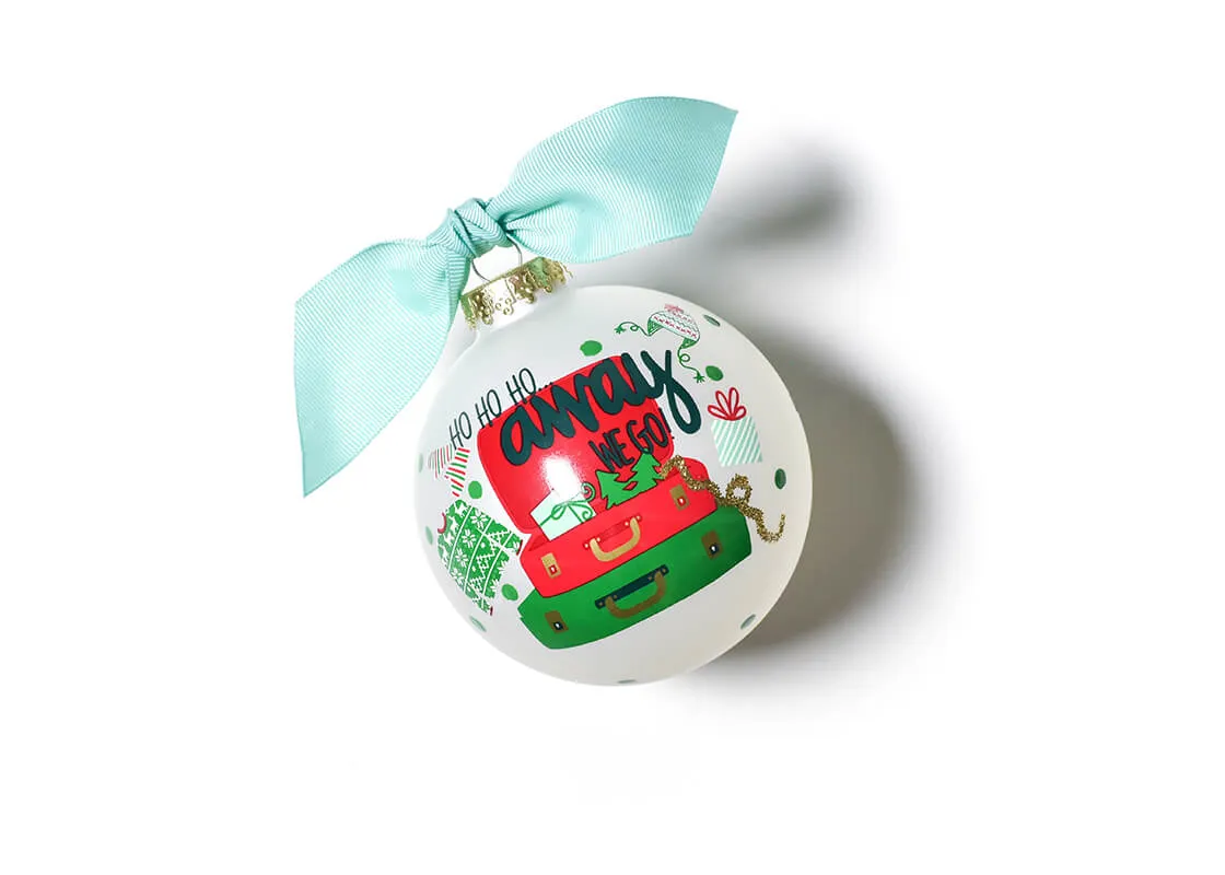 Away We Go Glass Ornament