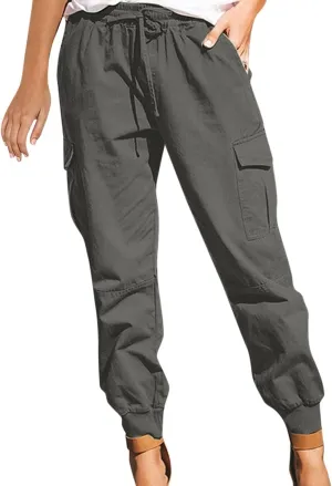 Baggy Cargo Pants Women High Waist Pants for Women Loose Wide Leg Trousers Y2k Streetwear with Pockets
