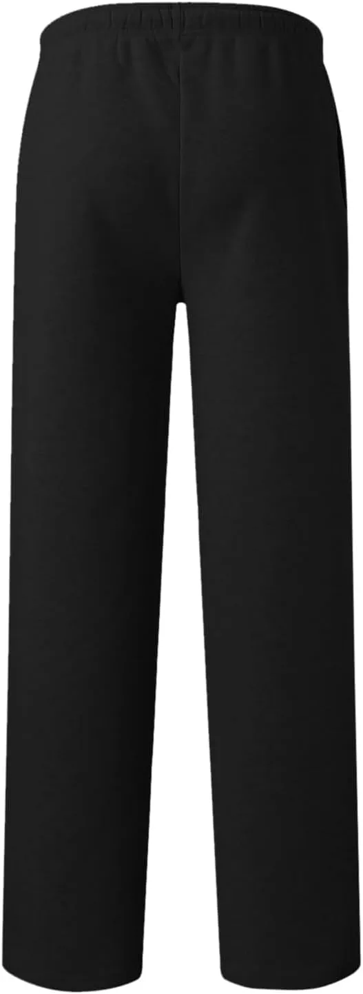 Baggy Sweatpants Men Tapered Loose Fit Trousers Drawstring Pants Elastic Waist Workout Slacks with Pockets
