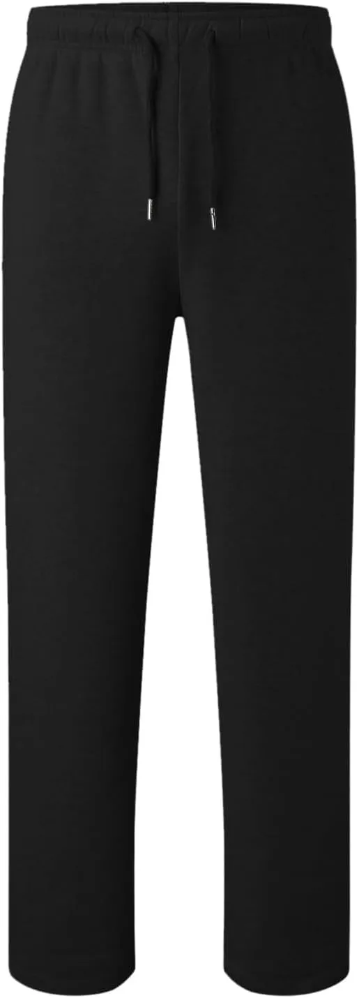 Baggy Sweatpants Men Tapered Loose Fit Trousers Drawstring Pants Elastic Waist Workout Slacks with Pockets