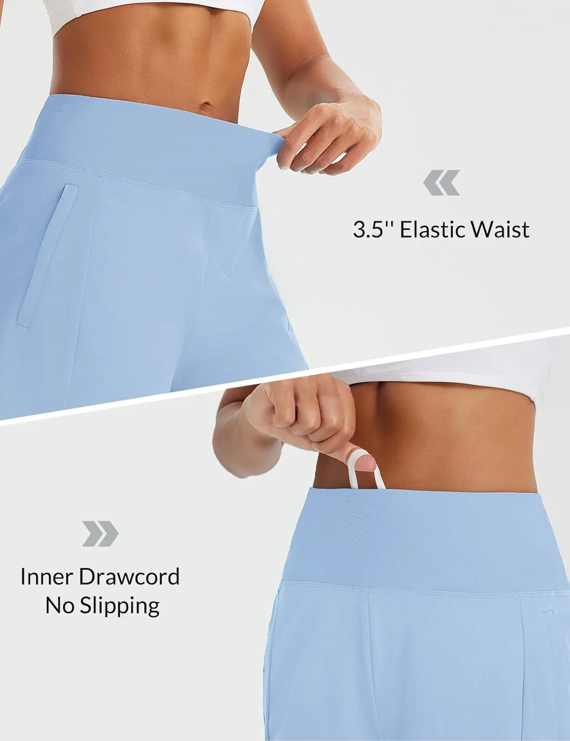 baleaf Women's 5" Swim Shorts High Waisted Quick Dry Swimming Bottom Boxer Liner Board Beach Shorts with Zipper Pockets
