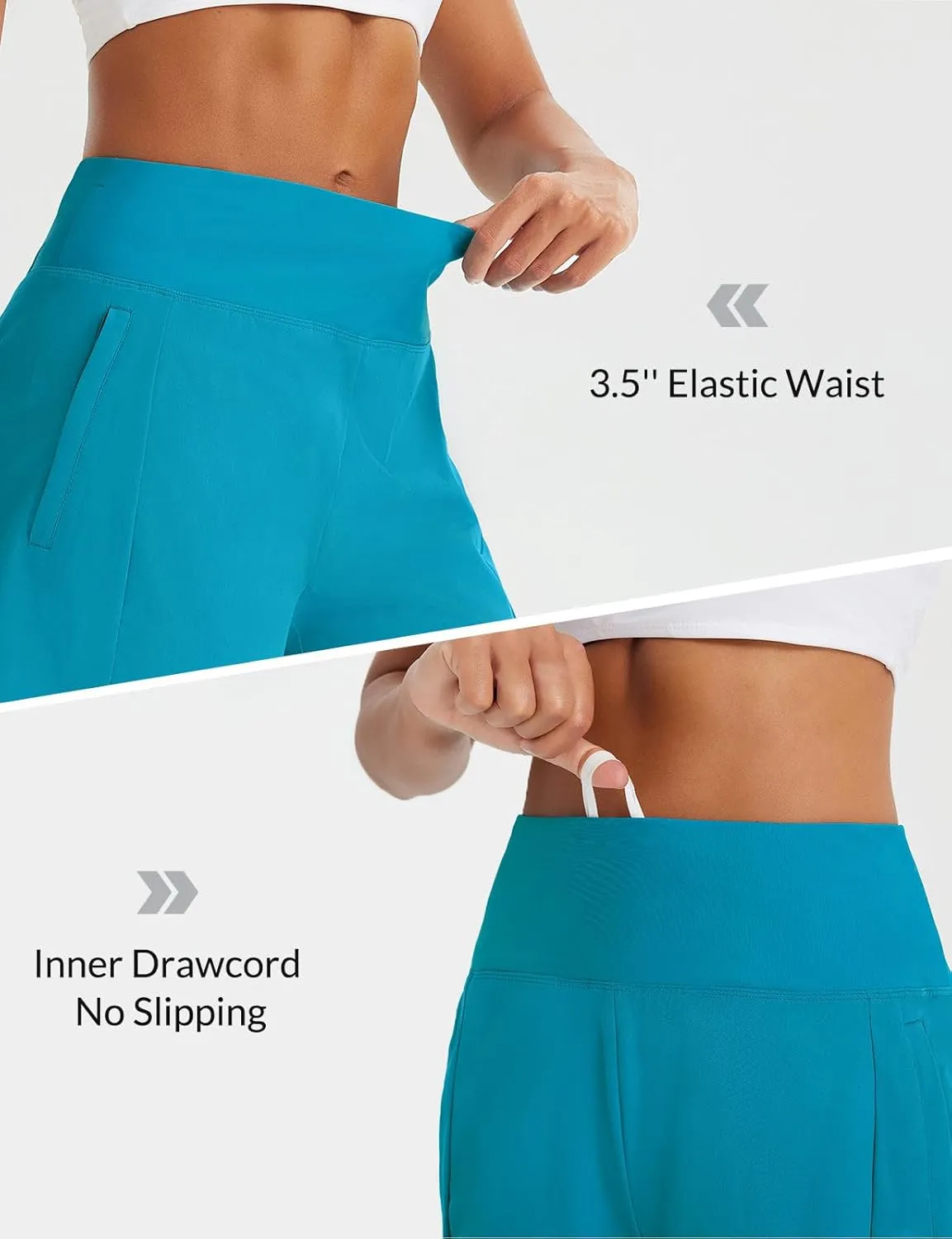 baleaf Women's 5" Swim Shorts High Waisted Quick Dry Swimming Bottom Boxer Liner Board Beach Shorts with Zipper Pockets