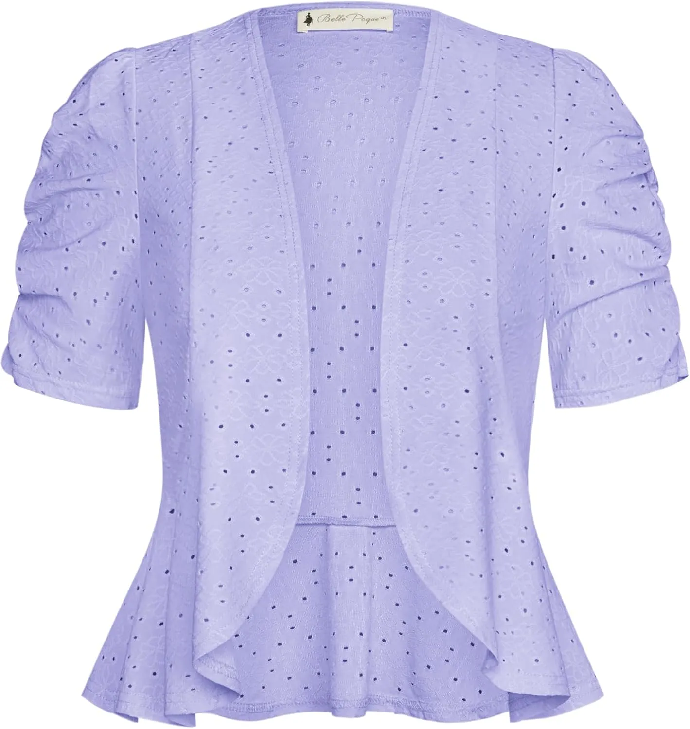 Belle Poque Women's 2025 Summer Bolero Shrug Lightweight Short Sleeve Cropped Open Front Cardigan for Dresses