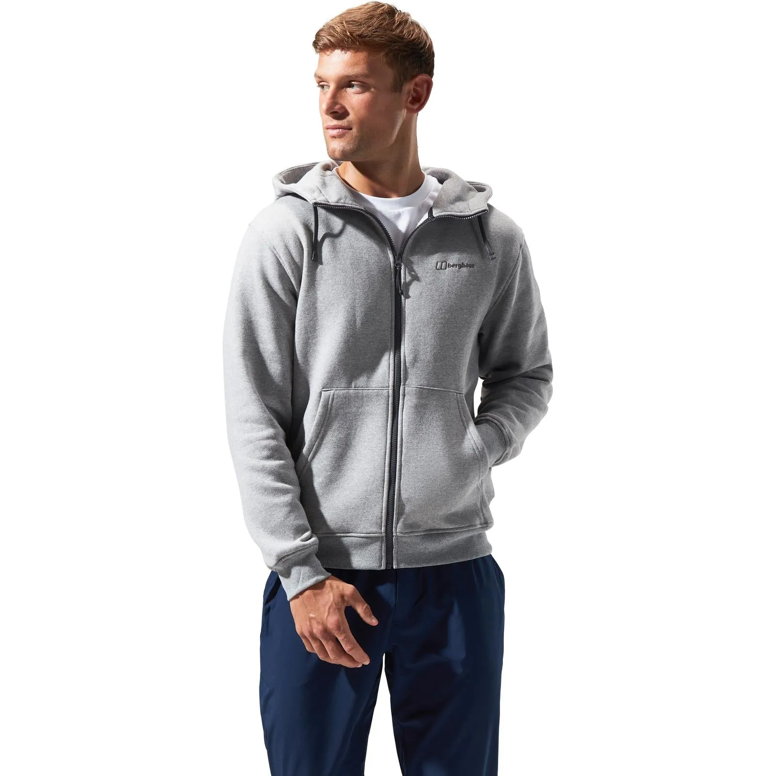 Berghaus Mens Logo Fz Kangaroo Pocket Hoodie