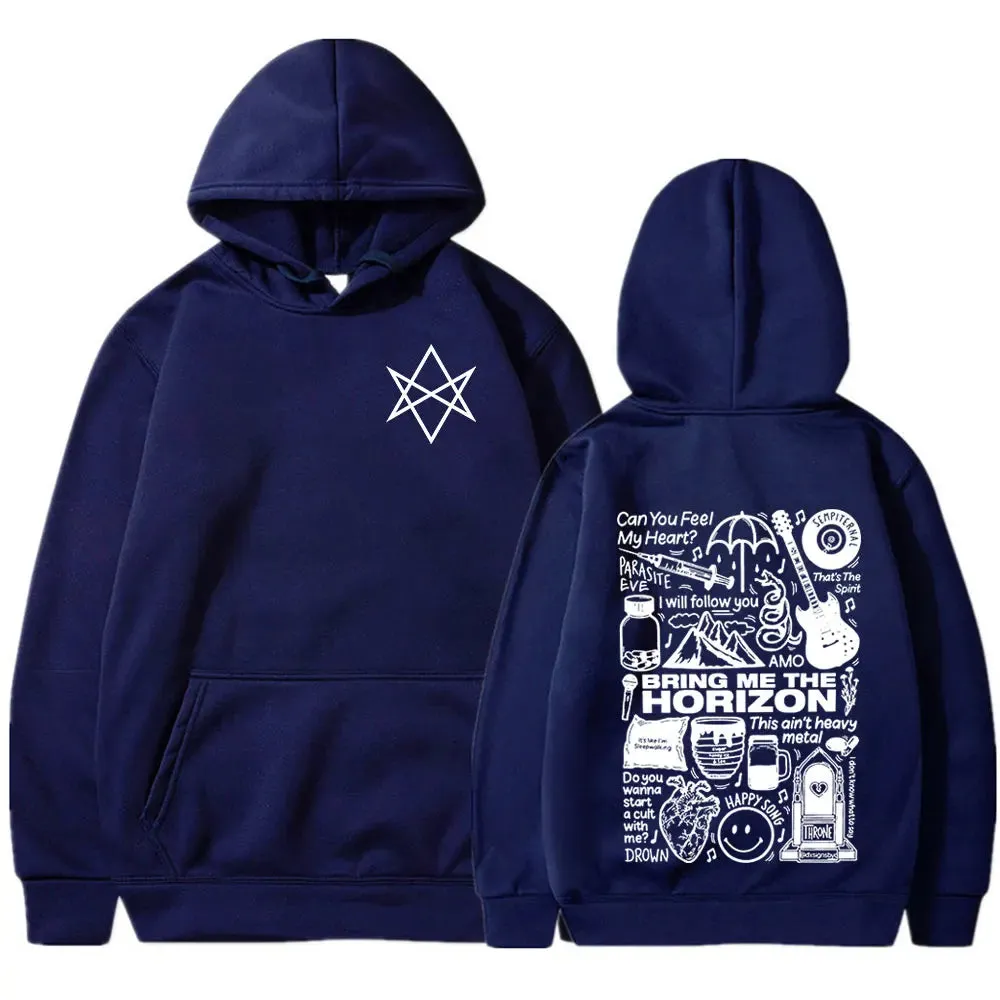 Bring Me The Horizon BMTH Heavy Metal Rock Hoodies – Vintage Streetwear Sweatshirts for Men and Women