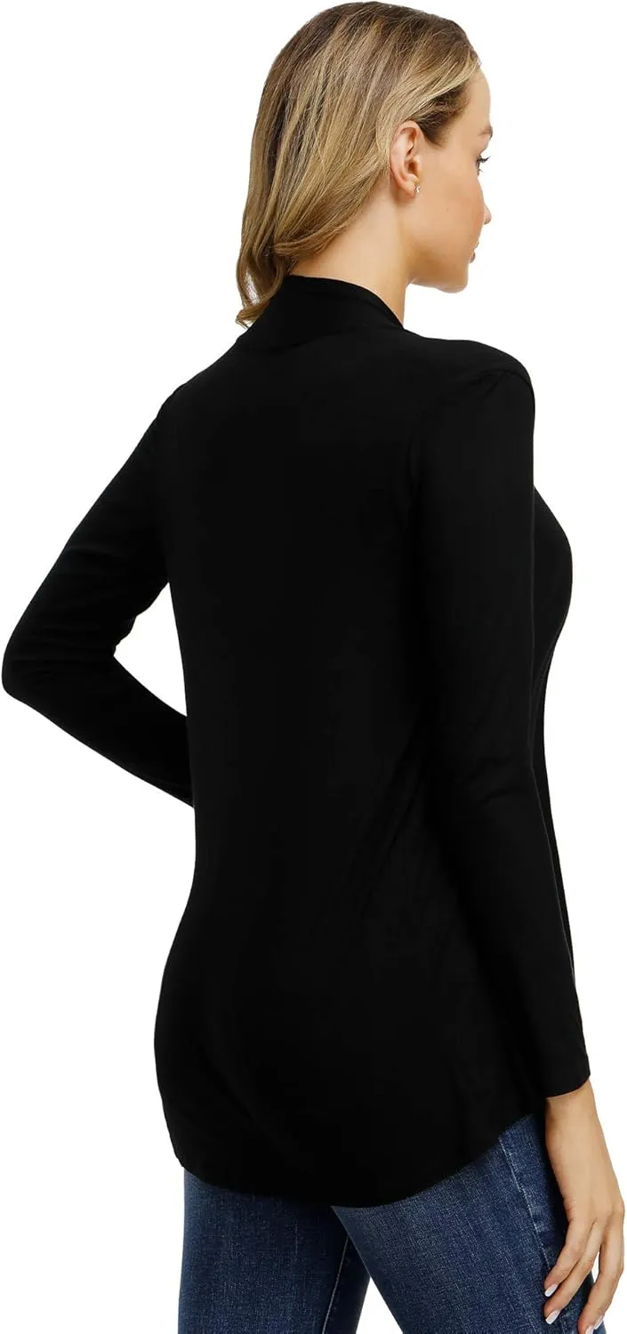 Cardigans for Women Casual Open Front Long Sleeve Lightweight Soft Basic Cardigan