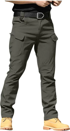 Cargo Pants for Men Baggy Casual Pants Stretch Multi Pockets Stylish Chinos Pants Elastic Waist Outdoor Trousers