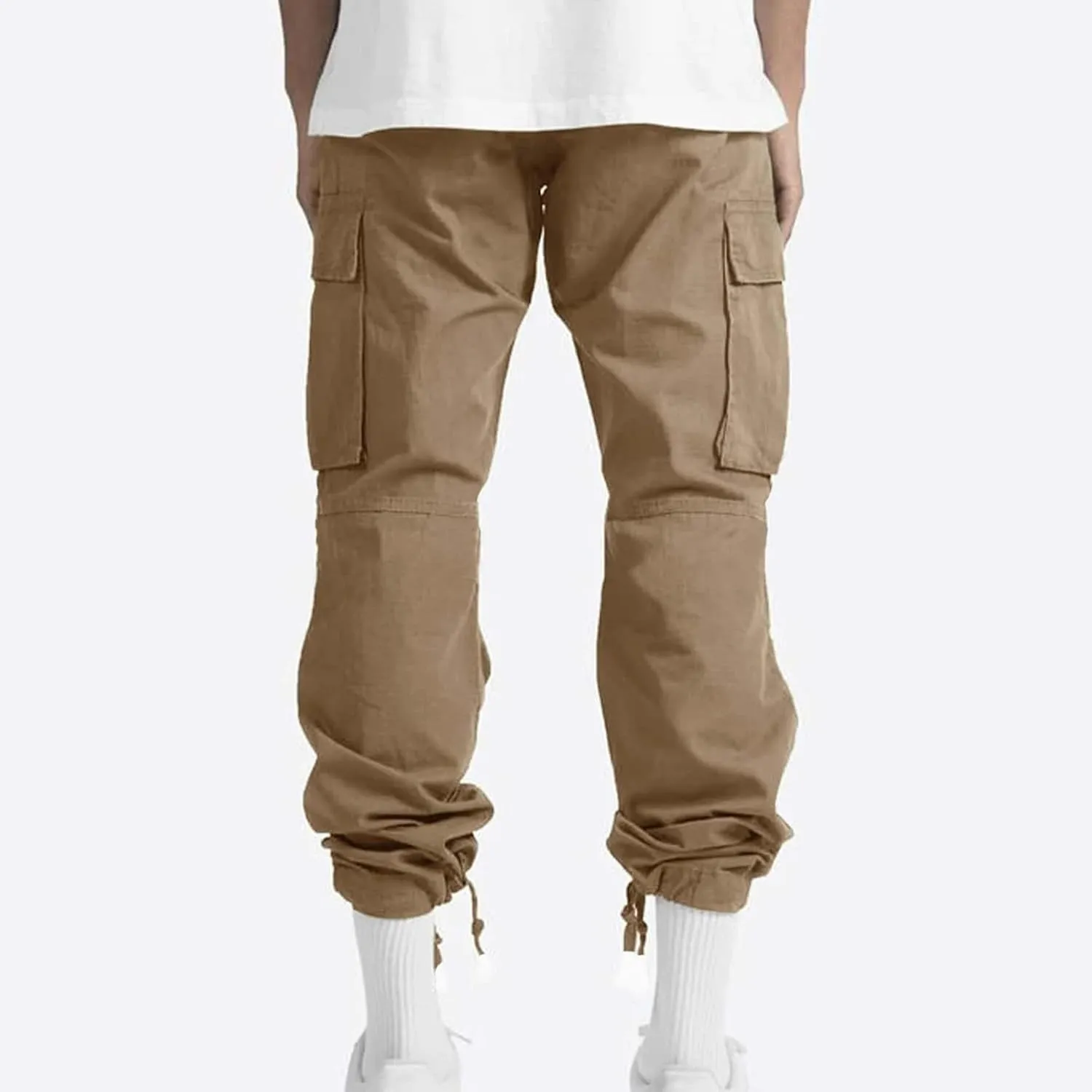Cargo Pants for Men Baggy Drawstring Elastic Waist Sweatpants Stylish with Pockets Work Pants 2024 Joggers Trousers