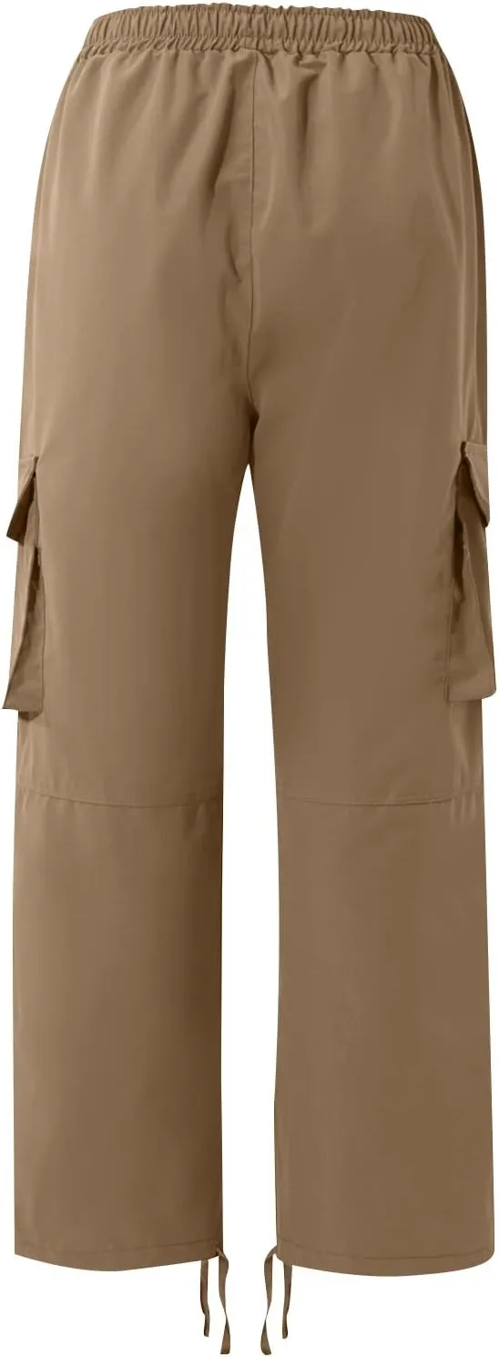 Cargo Pants for Men Baggy Drawstring Elastic Waist Sweatpants Stylish with Pockets Work Pants 2024 Joggers Trousers