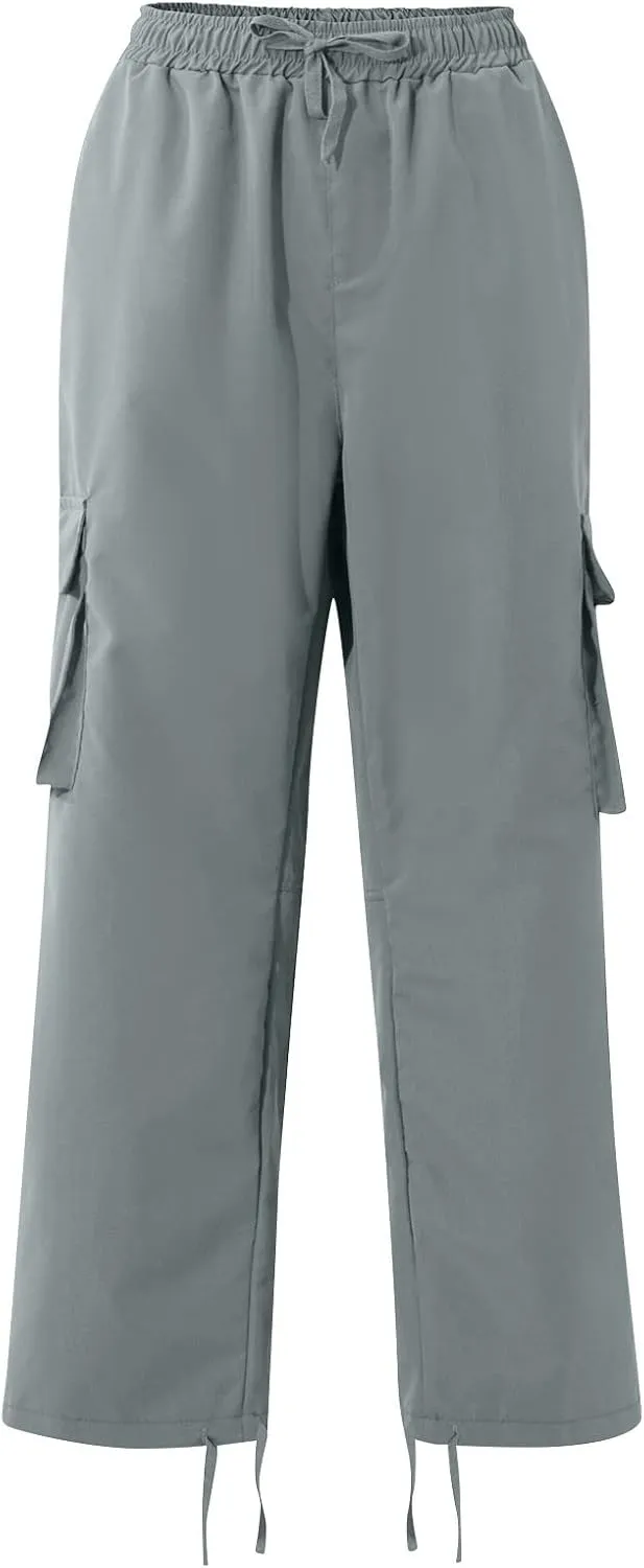 Cargo Pants for Men Baggy Elastic Waist Drawstring Pants with Multi Pockets Fashion Sweatpants 2024 Joggers Trousers