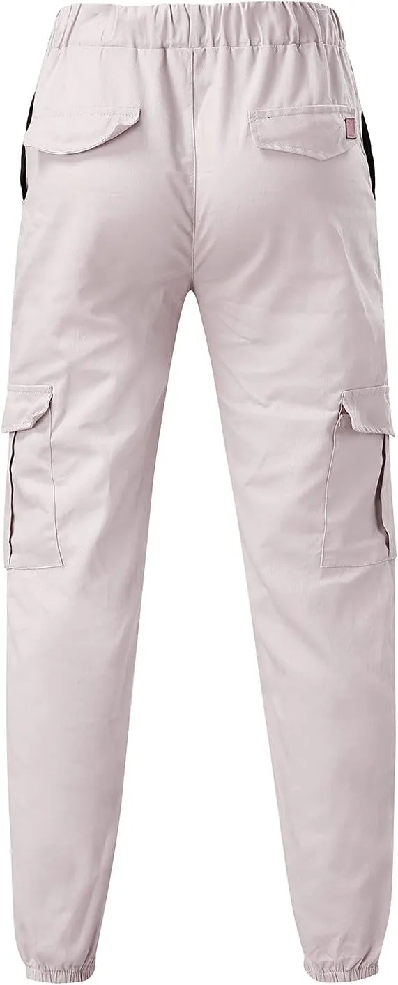 Cargo Pants for Men Big and Tall Men's Heavyweight Fleece Cargo Sweatpants Stretch Elastic Waist Jogger Sports Pants