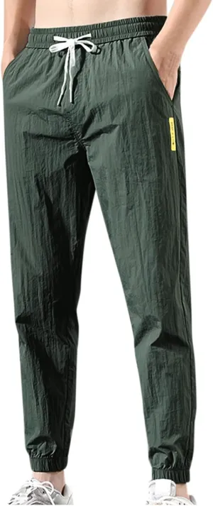 Cargo Pants for Men Cotton Linen Wild Workout Joggers Tapered Leg Work Sweatpants for Men with Pockets Hiking Trousers