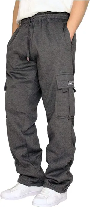 Cargo Pants for Men Gym Elastic Waist Drawstring Hiking Pants Fashion Sweatpants with Pockets Workout Joggers Trouser