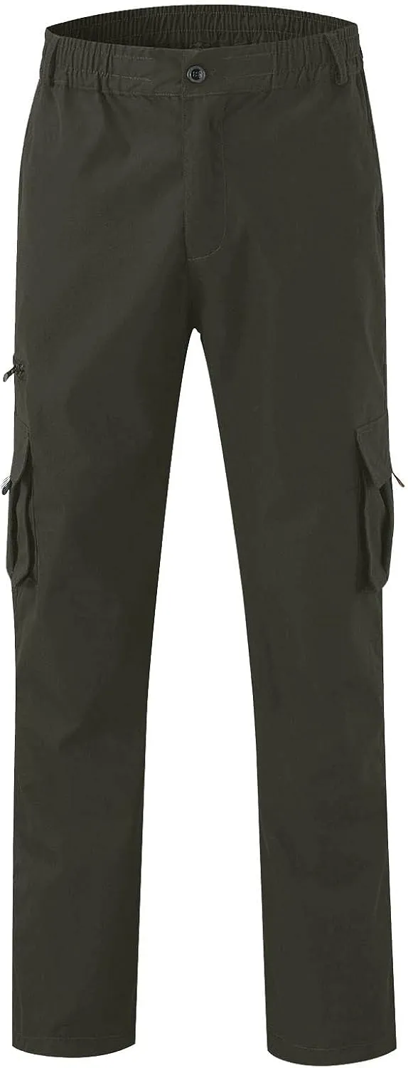 Cargo Pants for Men Multi Pockets Baggy Pants Stretch Skinny Fit Sweatpants Plus Size Hunting Pants 2024