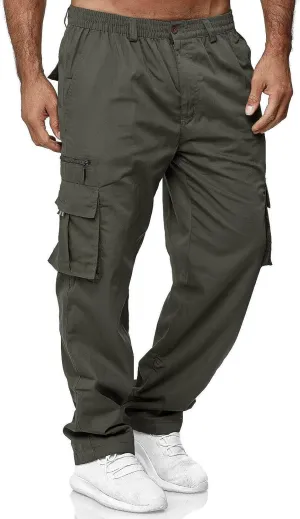 Cargo Pants for Men Multi Pockets Baggy Pants Stretch Skinny Fit Sweatpants Plus Size Hunting Pants 2024