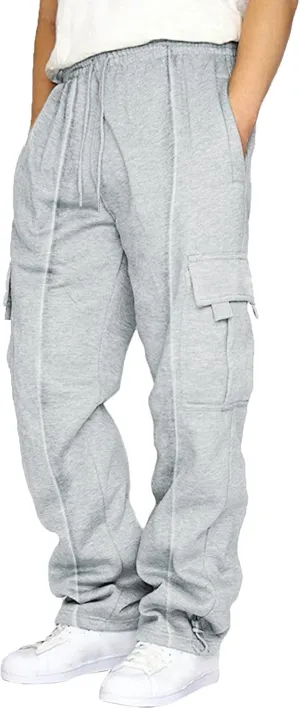 Cargo Pants For Men Stretch Drawstring Elastic Waist Sweatpants Tall Regular Fit Pants Tall Joggers Trousers