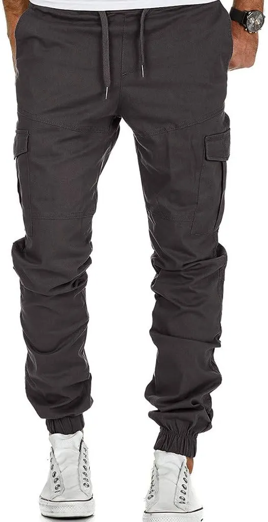 Cargo Pants for Men Work Men's Cargo Pants Big and Tall Men's Elastic Waist Work Pants Loose Fit Lightweight Workwear
