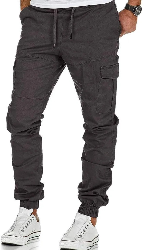 Cargo Pants for Men Work Men's Cargo Pants Big and Tall Men's Elastic Waist Work Pants Loose Fit Lightweight Workwear
