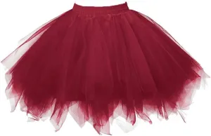 Carnevale New Women Tulle Skirts Knee Length Long Adult Tutu Layered Short Prom Party Midi Skirt Mini Skirt