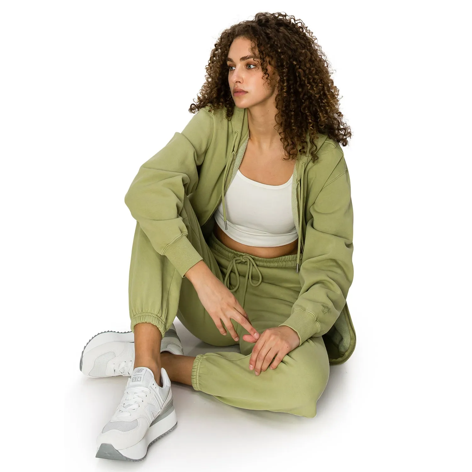 Cloud Fleece Zip Up Hoodie - Wasabi