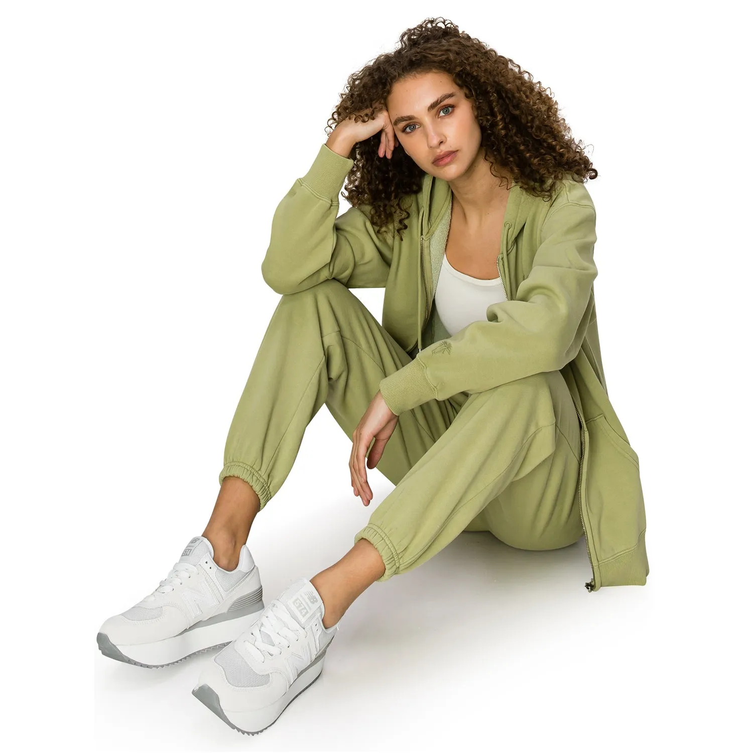 Cloud Fleece Zip Up Hoodie - Wasabi