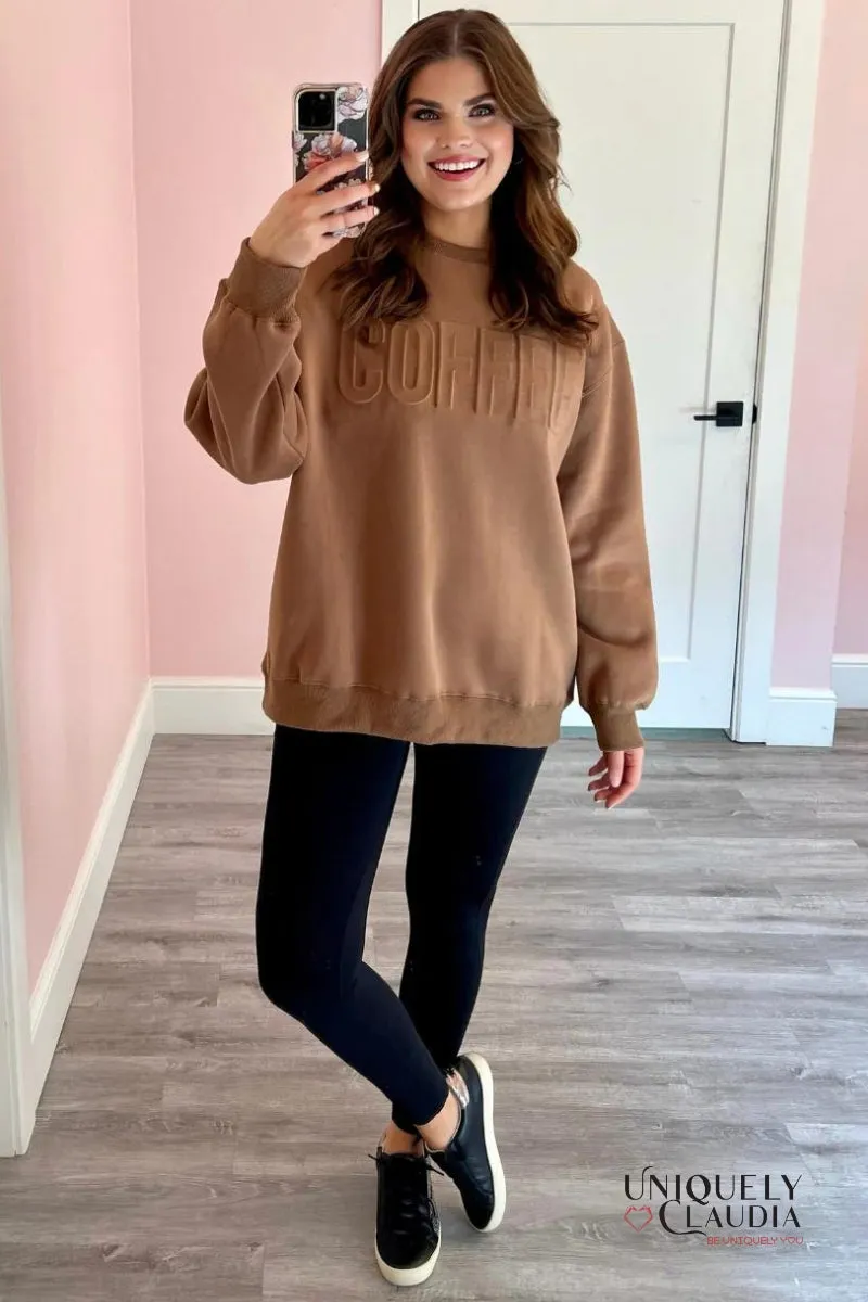 COFFEE Embossed Sweatshirt