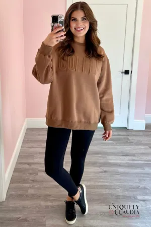 COFFEE Embossed Sweatshirt