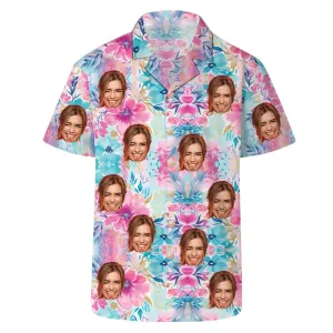 Color Print Rendered Shirts Custom Photos Hawaiian Aloha Shirts Beach Vacation