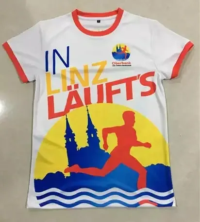 Cool Quick Dry Sports Custom Sublimation Printing Marathon Running T shirt