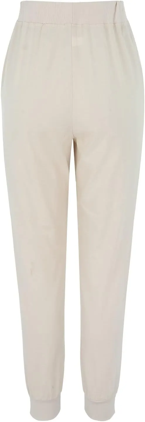 Cotton Linen Pants for Women Summer Drawstring Elastic Sweatpants High Waist Trousers with Pockets Casual Joggers