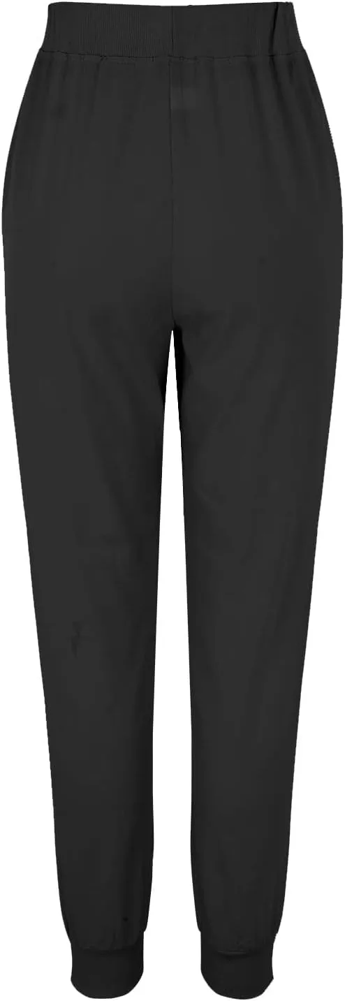 Cotton Linen Pants for Women Summer Drawstring Elastic Sweatpants High Waist Trousers with Pockets Casual Joggers