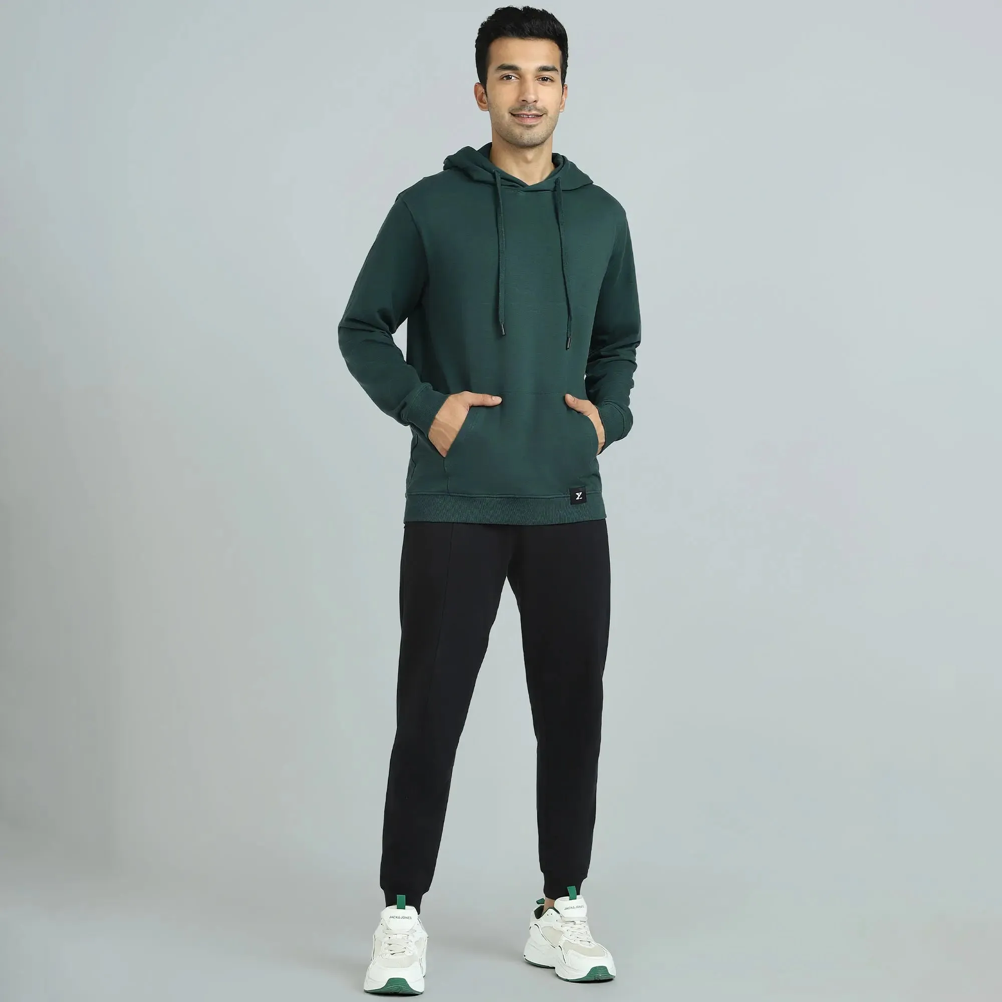 Cruze French Terry Cotton Hoodies Forest Green