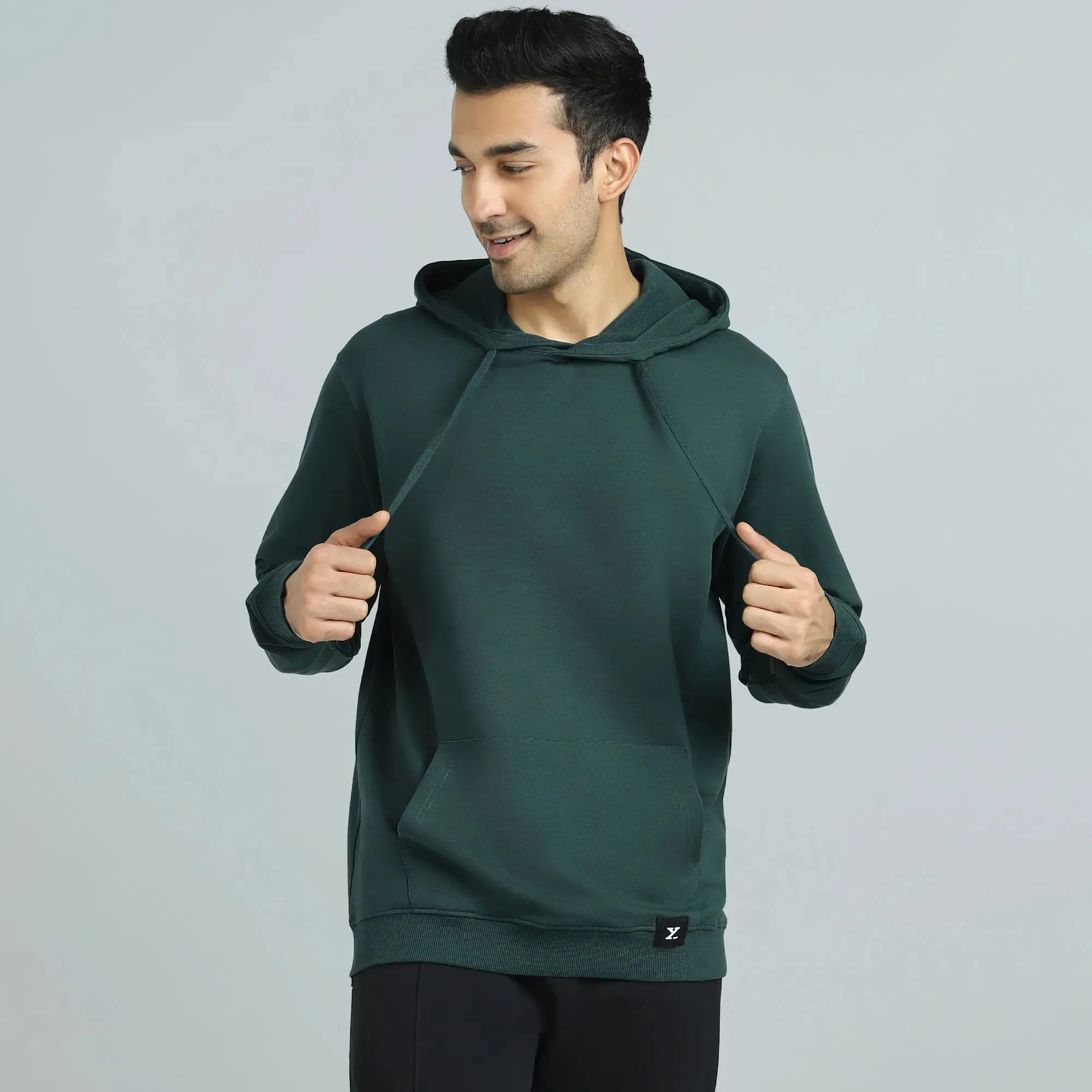 Cruze French Terry Cotton Hoodies Forest Green