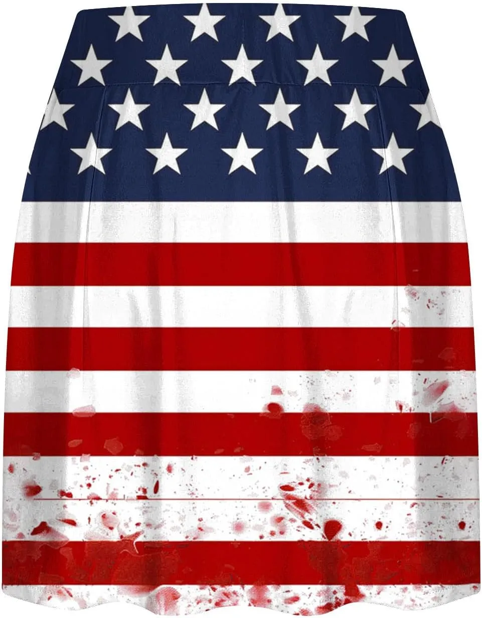 DDAPJ pyju Athletic Skorts for Women American Flag Print Patriotic Shorts High Waisted Golf Tennis Skirts 4th of July 2025