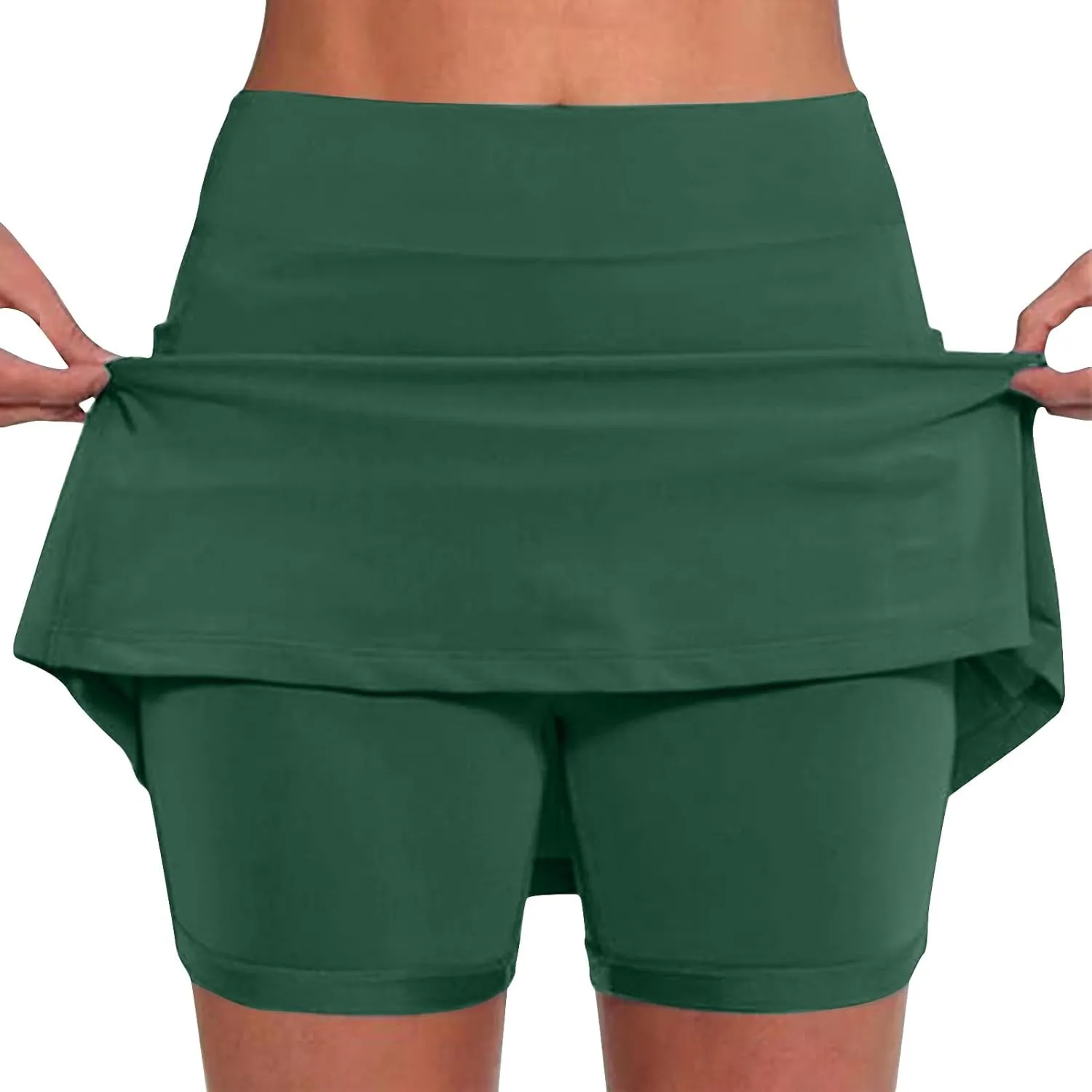 DDAPJ pyju Womens Summer Casual Skorts Plus Size Athletic Golf Tennis Skirts High Waisted Shorts Running Gym Yoga Outfits