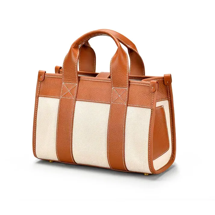 Durable Canvas and Leather Urban Messenger Laptop Bag -i7bags