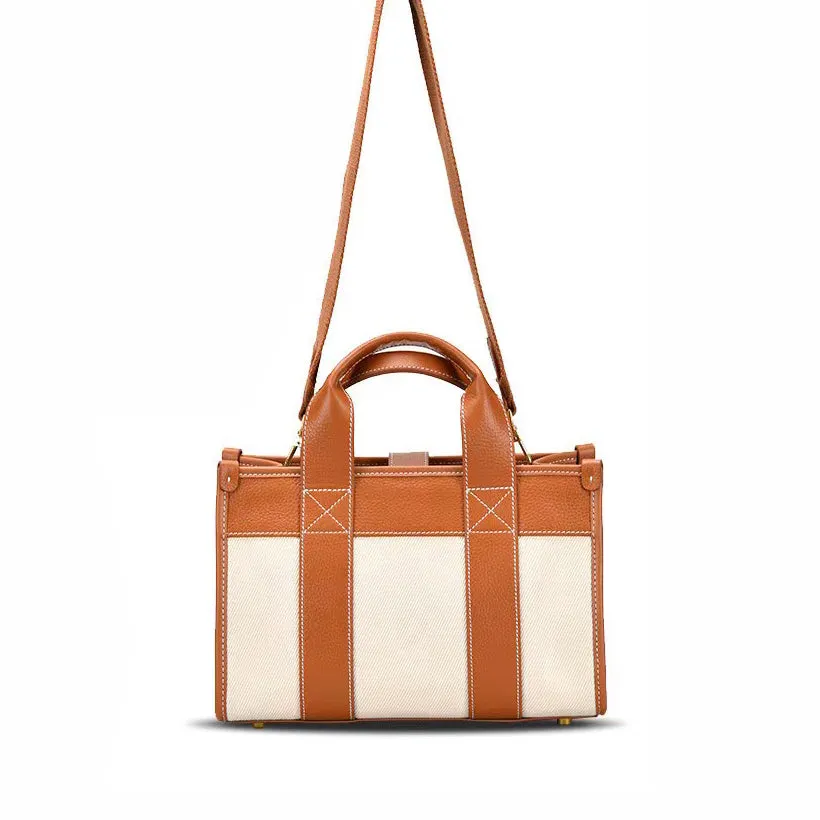 Durable Canvas and Leather Urban Messenger Laptop Bag -i7bags
