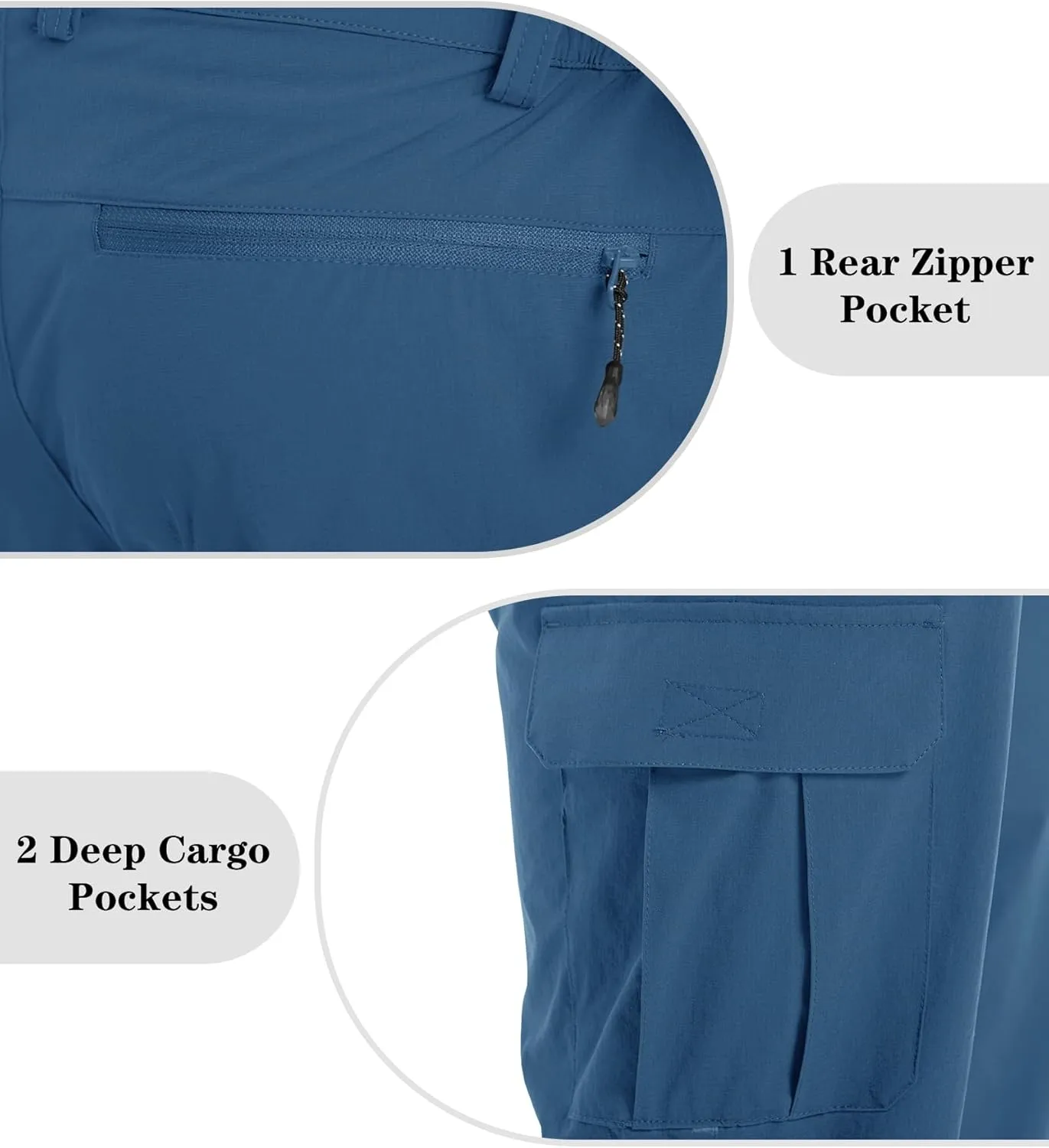 EKLENTSON Men's Workout Shorts Quick Dry Gym Hiking Shorts Zipper Pockets Lightweight Athletic 3/4 Capri Pants for Men