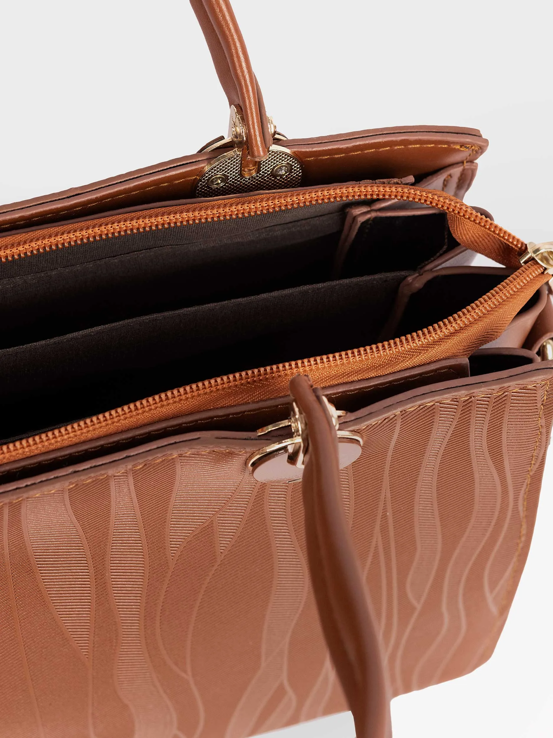 Engraved Texture Handbag
